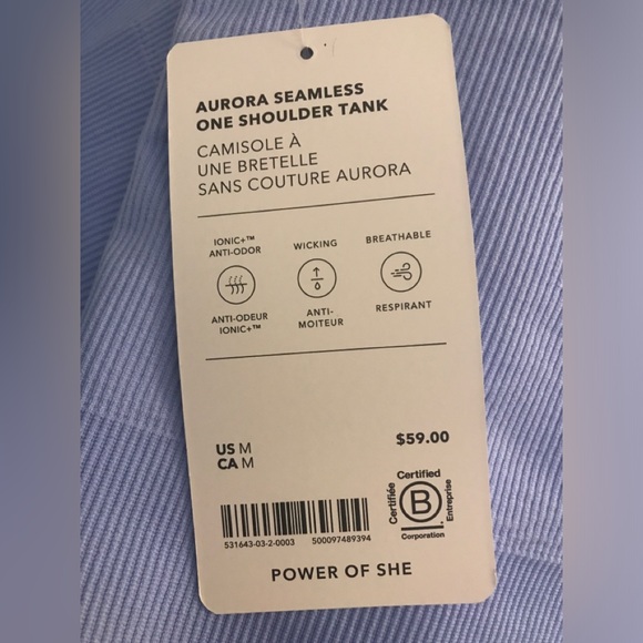 New Athleta Aurora seamless one shoulder tank - Picture 5 of 11